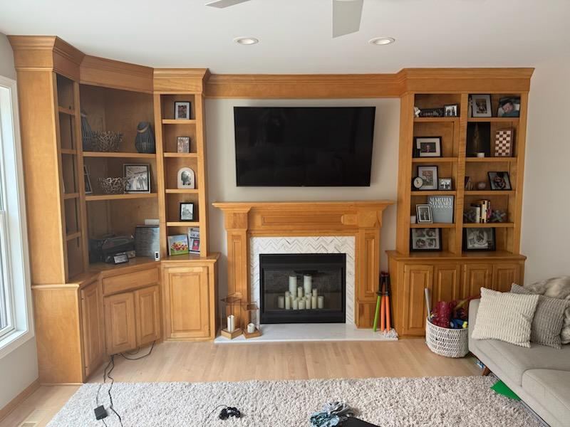 Interior room before professional painting